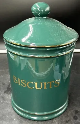 Buy Vintage Hornsea Regency Green Biscuit Jar • 29.95£