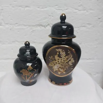 Buy The Art Of Chokin Ginger Jars Black With 24 Carat Gold Trim • 8.99£