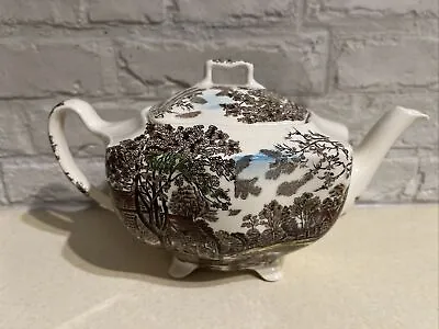 Buy Johnson Brothers Olde English Countryside Brown Multicolor Footed Teapot • 22£