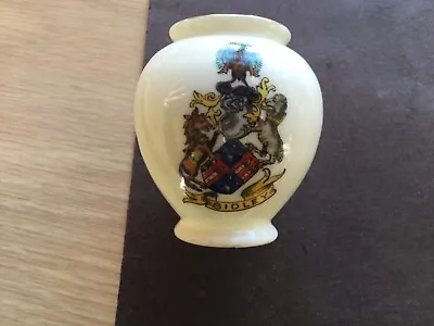 Buy Carlton Crested China Of Sidley On A 55mm High Vase • 3.99£