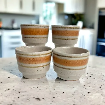 Buy Pottery Craft Set Of 4 Small Dipping Pinch Bowls Vintage 1970’s Made In USA • 12.46£