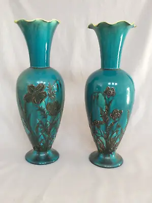 Buy VERY RARE PAIR OF LINTHORPE LARGE SIGNED VASES BY ARTHUR PASCAL SHORTER C.1890 • 325£