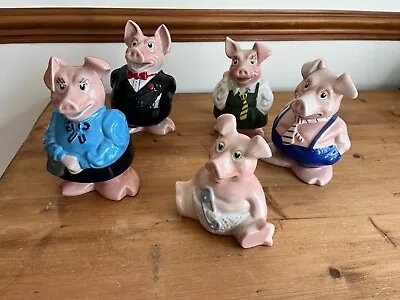 Buy Full Set Of 5 X Natwest Pigs Family Piggy Banks Money Boxes • 24£