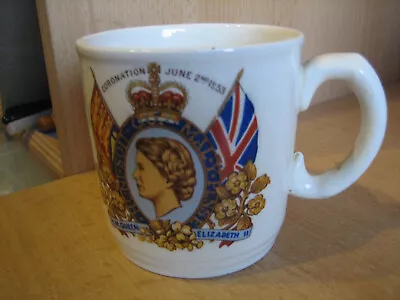 Buy Queen Elizabeth 11 Coronation Mug 22/6/53 From Hanover Pottery • 0.99£
