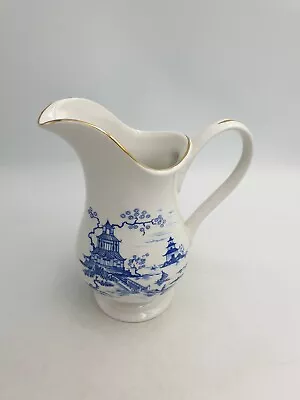 Buy Vtg Royal Winton Fine Ceramic Giftware Jug Blue & White Willow Orient Pattern • 14.99£