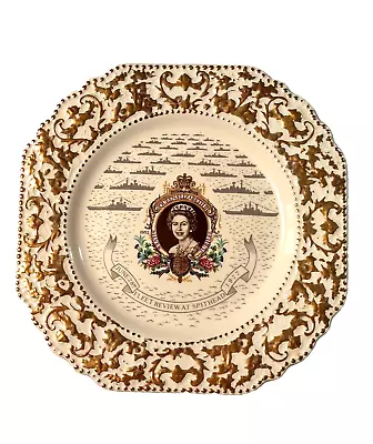 Buy Vintage Commemorative Plate Queen Elizabeth Fleet Review Spithead  Made In UK • 11£