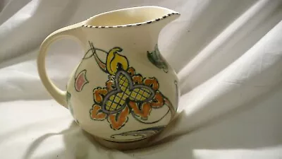 Buy A Lovely Vintage Honiton Pottery Hand Painted Jug 14.5cm. • 9.99£
