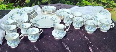 Buy Paragon 12 Place Setting Forget Me Not Pattern Tea Set • 70£