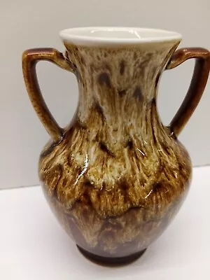 Buy New Devon Pottery Lava Glazed Twin Handled Vase 13cm • 8.95£