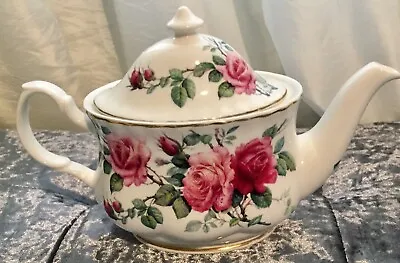 Buy English Rose By Roy Kirkham Teapot Vintage Unused Perfect Bone China • 15£