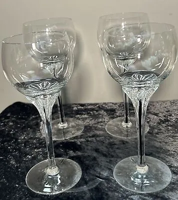 Buy Vintage Crystal Bohemia Belfor Exquisite Wine Port Glasses Black Core Stem 4 VGC • 35£