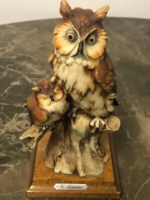 Buy Giuseppe Armani Figurine Two Great Horned Owls On Branch  • 34£