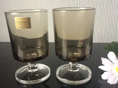 Buy 2x French Luminarc Cordial & Liqueur Glasses Smoked Goblets Drink Glassware 70ml • 5£