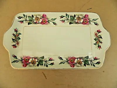 Buy John Maddock & Sons Ivory Ware Vintage Floral China Sandwich Tray 27cm X 15cm • 7.99£