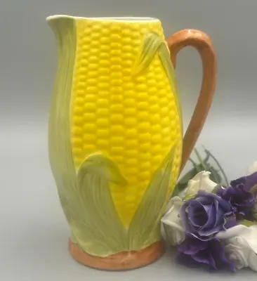 Buy Shorter And Son Staffordshire Handpainted Majolica Style Corn Large Jug. • 35.99£