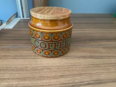Buy Hornsea Bronte Coffee 4.5” Storage Jar Pot Wooden Lid Pottery Vintage • 10£