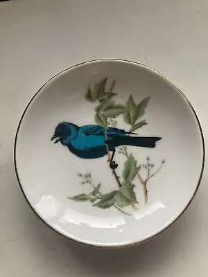 Buy Crown Staffordshire Finches Preserve Dish Fine Bone China  Blue Bird Decorative • 5.50£