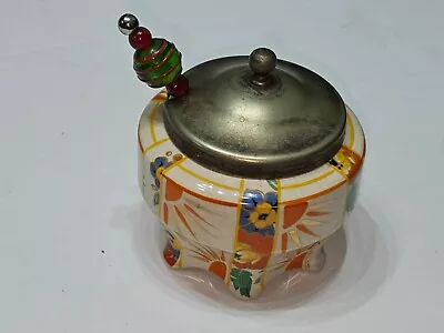 Buy  English Ware Lancaster Sandland Ltd Hanley Floral Jam Pot & Spoon Antique • 28£