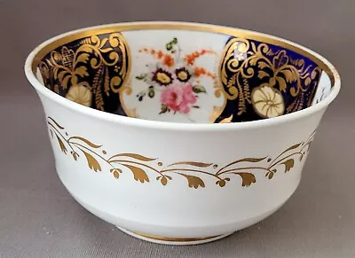 Buy New Hall Hand Painted Flowers & Blue Slop Bowl C1820-27 Pat Preller Collection • 30£