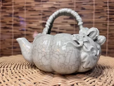 Buy Chinese Song Hutian Kiln Porcelain Celadon Glaze Pumpkin Shape Teapot 4.92 Inch • 18.97£