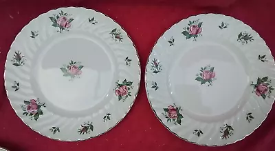 Buy Vintage Swinnertons Pink Floral Rose Pattern 22cm Breakfast Plate X 2 • 9.90£