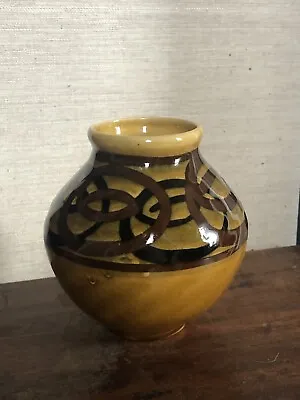Buy Brixham Pottery Small Vase Swirl Design Vintage • 4.75£