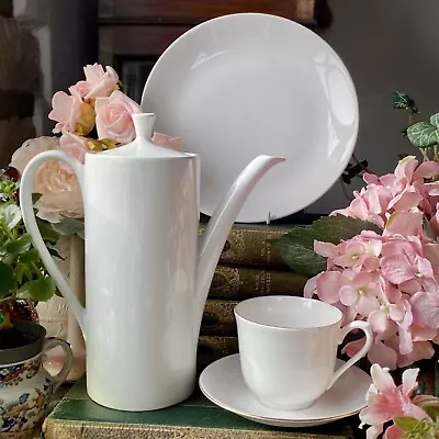 Buy Vintage White Myott Coffee Pot & Elizabethan Cup & Saucer & Plate - Contemporary • 14£