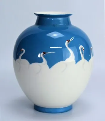 Buy Noritake Vase Cranes Motif Nippon Toki Kaisha Porcelain • 258.16£