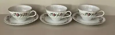 Buy 3 Sets Cups & Saucers Regency Rose 2345 Creative Fine China Japan - 6 Pieces • 15.20£