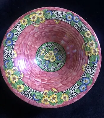 Buy 1920s Maling Pottery Art Deco Footed Bowl Primrose Border • 25£