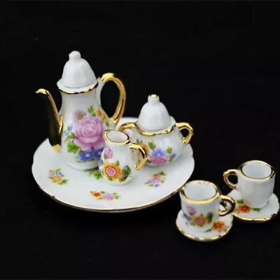 Buy 8PC Dolls House Miniatures 1:6 Scale Tea Set Tea Cup Ceramic Kitchen Accessory • 10.43£