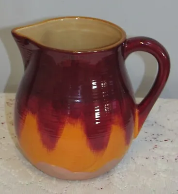 Buy Teleflora Art Pottery Vase Pitcher Maroon Yellow Mauve Southwestern Ombré Ranch • 16.32£