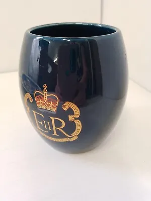 Buy Vintage Holkham Pottery Retro' Owl Eye Mug' For Queen Elizabeth II Jubilee 1977 • 14.99£