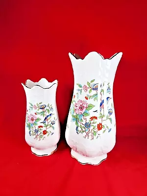 Buy Beautiful Vintage Aynsley Bone China Pembroke Vase X2 Retro Collectable Prop  • 14.99£