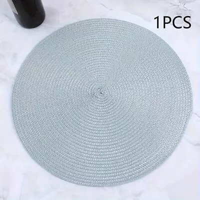 Buy Woven Table Place Mats Large Round Place Mat Dining Tableware Washable Dinner UK • 10.99£