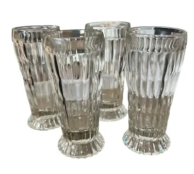 Buy Lot Of 4 Vintage Small Jeanette Glass Ribbed  1930's Juice Glasses Shot Glasses • 11.38£