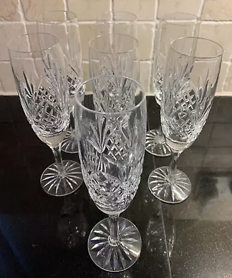 Buy Crystal Champagne Glasses - 20cm High - Set Of 7 - Possibly Royal Doulton Juno? • 59.99£
