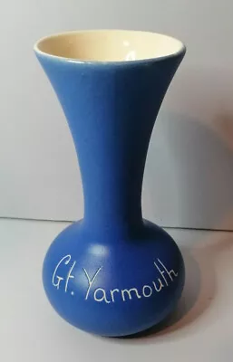 Buy Vintage Blue Devonware Ceramic Bud Vase Devon Ceramic Great Yarmouth Norfolk • 7.50£