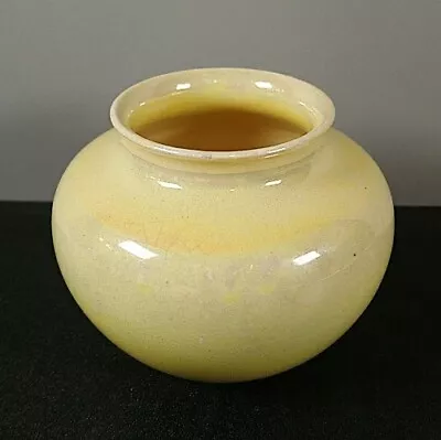 Buy William Moorcroft Burslem Yellow Lustreware Small Pot Vase 7cm Tall 1910s Lustre • 79.38£