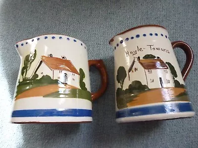 Buy Two Old Devon House Jugs With Logos, One Dartmouth, One Watcombe • 15£