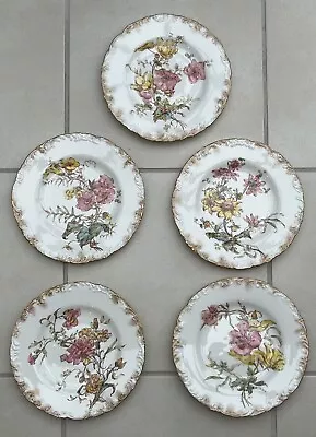 Buy 5 Royal Crown Derby ‘c1891’ Floral Plates • 375£
