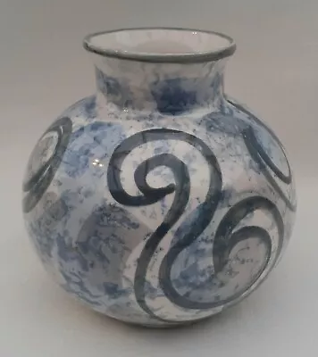 Buy Poole Pottery Vase Da Vinci Grey And Blue Hand Painted In Excellent Condition  • 12.99£