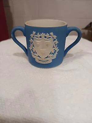 Buy Antique Adams Jasperware Tunstall  Cobalt Blue 2 Handled Loving Cup • 30.86£