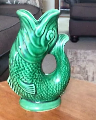 Buy Dartmouth Devon Pottery Gluggel Jug ~Green ~ 18 Cm High ~ Excellent Condition • 28£
