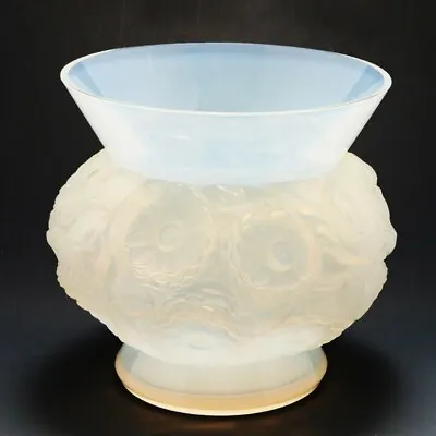Buy Rene Lalique Opalescent Soucis Vase Designed 1937 • 2,800£