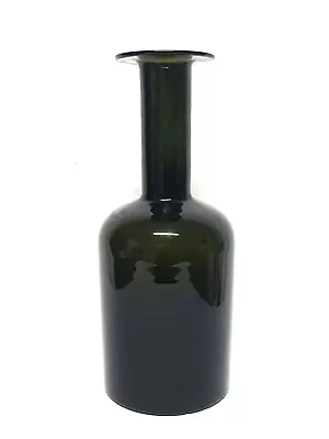 Buy Mcm Holmegaard Otto Brauer Dark Green 17  Gulvase Glass Vase • 137.57£