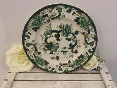 Buy Mason’s Chartreuse Dinner Plate Gold Edged • 20£
