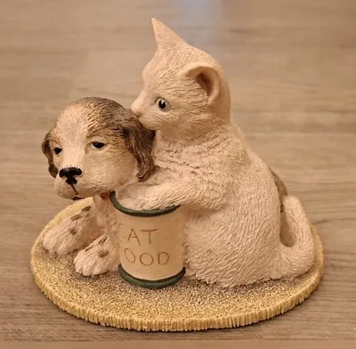 Buy John Beswick Studio Sculptures Menu For Today Figurine 1984 Cat Dog Puppy Kitten • 9.99£