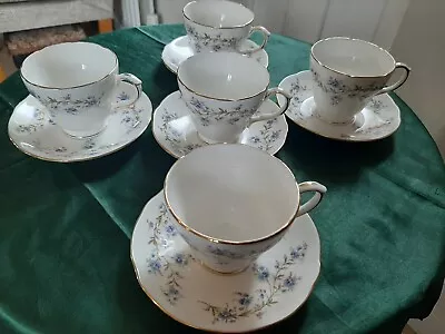 Buy 5 Sets DUCHESS Tranquility Bone China Cups & Saucers • 65£