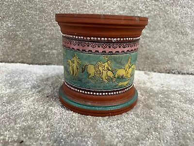 Buy Antique Terracotta Enamel Vase Christopher Dresser Planter Plant Pot • 79.99£